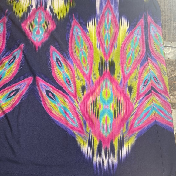 Chico’s Mixed Geo Katrina Maxi Dress Vibrant Ikat Artsy Design - Picture 10 of 13